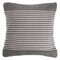 Laddha Home Designs 20" Gray and Ivory Farmhouse Striped Square Throw Pillow